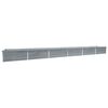 vidaXL Arriate de acero galvanizado gris 600x80x45 cm