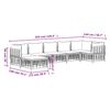 vidaXL Set muebles de jard&iacute;n 7 pzas y cojines rat&aacute;n PE gris antracita