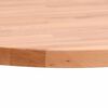 vidaXL Tablero redondo de madera maciza de haya &Oslash;80x1,5cm