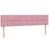 vidaXL Cama box spring con colch&oacute;n y LED terciopelo rosa 180x210 cm