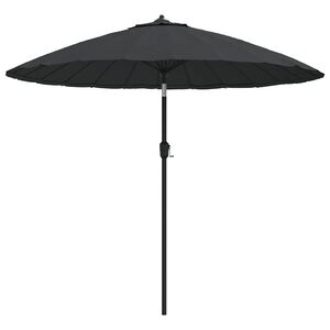 vidaXL Sombrilla de jard&iacute;n con palo de aluminio gris antracita 270 cm