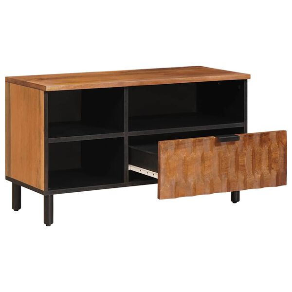 vidaXL Mueble de TV con caj&oacute;n Acabado de Acacia Marr&oacute;n 80 x 33 x 46 cm