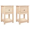 vidaXL Mesitas de noche 2 uds madera maciza de pino 40x35x61,5 cm