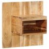 vidaXL Mesita de noche madera maciza de acacia 50x27x50 cm