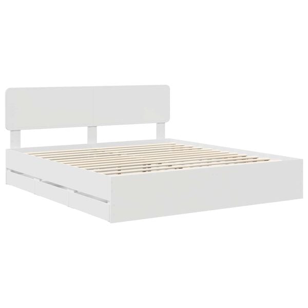 vidaXL Estructura de cama con caj&oacute;n 180 x 200 cm Madera de ingenier&iacute;a