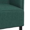 vidaXL Sofa de Espalda Alta 101cm Verde oscuro tela