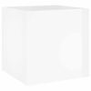 vidaXL Jardinera de madera de ingenier&iacute;a blanca brillante 40x40x40 cm