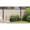 vidaXL Macetero de Jard&iacute;n 3 pcs Negro Acero