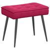 vidaXL Sill&oacute;n de relax con reposapi&eacute;s terciopelo rojo tinto