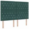 vidaXL Cama tipo Box Spring Verde oscuro 140 x 200 cm Terciopelo