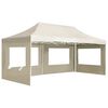 vidaXL Carpa plegable profesional y paredes aluminio crema 6x3m