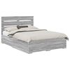 vidaXL Estructura de cama con caj&oacute;n Gris Sonoma 140 x 190 cm