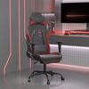 vidaXL Silla gaming con reposapi&eacute;s cuero sint&eacute;tico negro rojo tinto