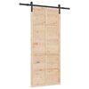 vidaXL Puerta Corredera Marrón 80 x 208 cm Madera de pino macizo