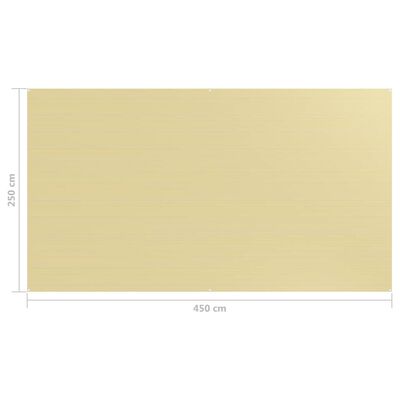 vidaXL Alfombra de tienda de campaña beige 250x450 cm
