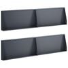 vidaXL Muro de Contenci&oacute;n 4 uds. 80 x 12 x 50 cm Acero Gris antracita