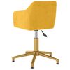 vidaXL Silla de comedor giratoria terciopelo amarillo