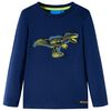 Camiseta infantil de manga larga azul marino 104