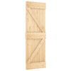 vidaXL Puerta Corredera NARVIK Natural y negro 70 x 210 cm (213,5 cm)