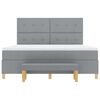 vidaXL Cama tipo Box Spring con colch&oacute;n Gris claro 180 x 200 cm tela