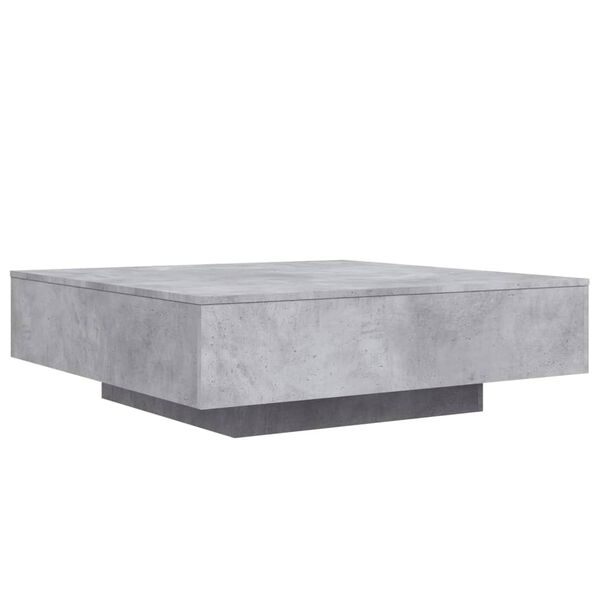 vidaXL Mesa de centro madera de ingenier&iacute;a gris hormig&oacute;n 100x100x31 cm