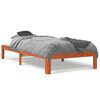 vidaXL Estructura de cama sin colchón madera maciza marrón 75x190 cm