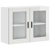vidaXL Armario pared para cocina puerta cristal Porto blanco brillante