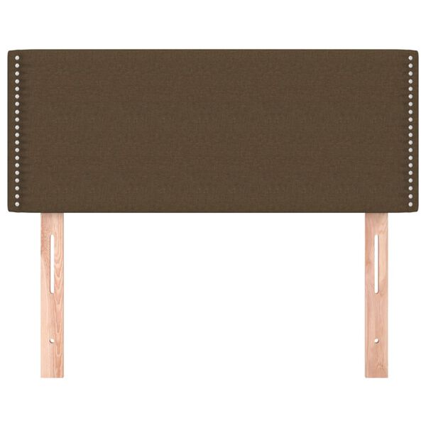 vidaXL Cabecero de tela marrón oscuro 100x5x78/88 cm