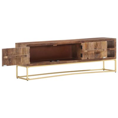 vidaXL Mueble para TV madera maciza de mango 138x30x46 cm