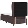 vidaXL Cama tipo Box Spring con colch&oacute;n Marr&oacute;n oscuro 80 x 200 cm tela