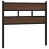 vidaXL Cabecero de repuesto de acero y madera de ingenier&iacute;a marr&oacute;n roble 107 cm