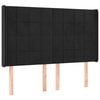 vidaXL Cabecero con orejas de terciopelo negro 147x16x118/128 cm