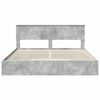 vidaXL Cama con almacenamiento con cabecera Gris Concreto 180 x 200 cm