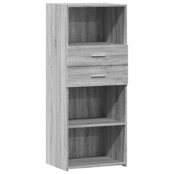 vidaXL Aparador alto madera de ingenier&iacute;a gris Sonoma 50x42,5x124 cm