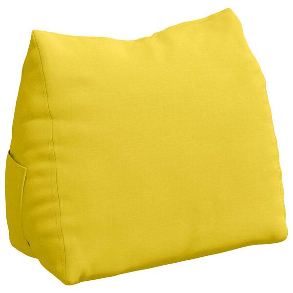 vidaXL Coj&iacute;n de Espalda Amarillo Claro 60 x 20 x 50 cm tela