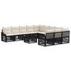 vidaXL Conjunto de sof&aacute;s de jard&iacute;n 12 uds. Negro rat&aacute;n sint&eacute;tico