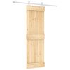 vidaXL Puerta Corredera Natural y Blanco 70 x 210 cm