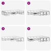 vidaXL Conjunto de sof&aacute;s de exterior con coj&iacute;n 11 pcs Natural y negro