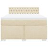 vidaXL Cama box spring con colch&oacute;n tela color crema 160x200 cm