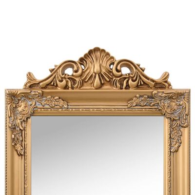 vidaXL Espejo de pie dorado 40x160 cm