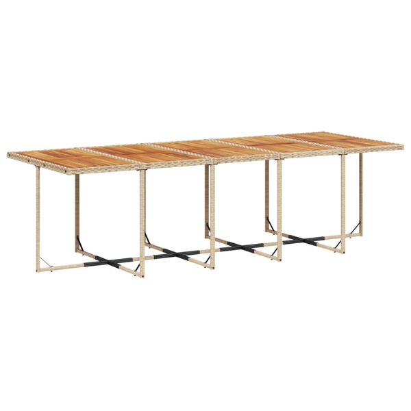 vidaXL Set comedor de jard&iacute;n 11 pzas con cojines rat&aacute;n sint&eacute;tico beige