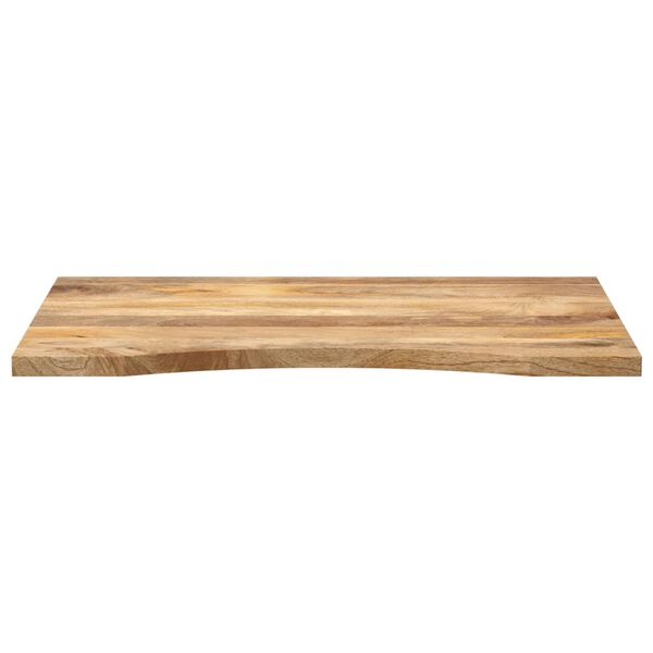 vidaXL Tablero de escritorio con curva madera mango rugosa 80x50x2,5cm