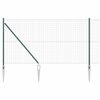 vidaXL Valla con Poste Verde 1 x 10 m Acero y PVC