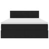 vidaXL Cama con almacenamiento y LED Negro 140 x 190 cm Terciopelo