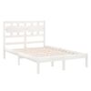 vidaXL Estructura de cama madera maciza de pino blanca 120x200 cm
