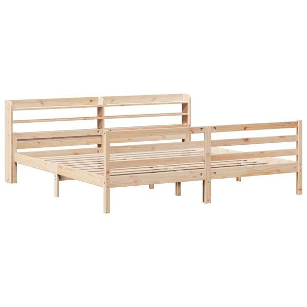 vidaXL Estructura de cama con cabecero madera maciza de pino 200x200cm
