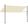 vidaXL Toldo retr&aacute;ctil de tela y acero crema 350x150 cm
