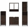 vidaXL Set de muebles baño 4 pzas madera contrachapada roble marrón