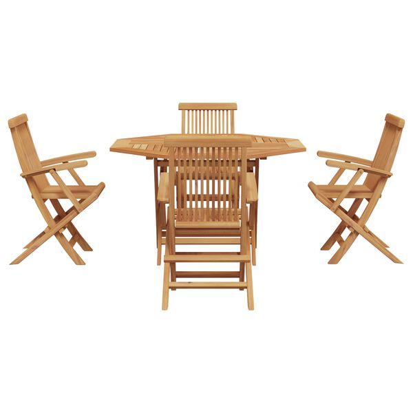 vidaXL Conjunto de Comedor de Jardín 5 pcs Marrón