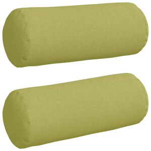 vidaXL Cojines Bolster 2 pcs Verde claro &Oslash; 15 x 40 cm tela